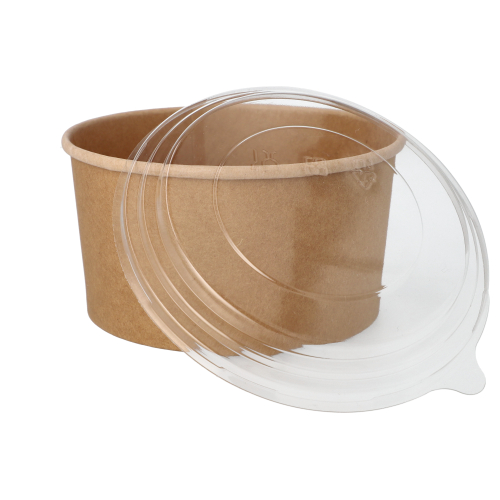Salatschalen, Pappe rund 1000 ml Ø 15 cm · 7,5 cm braun