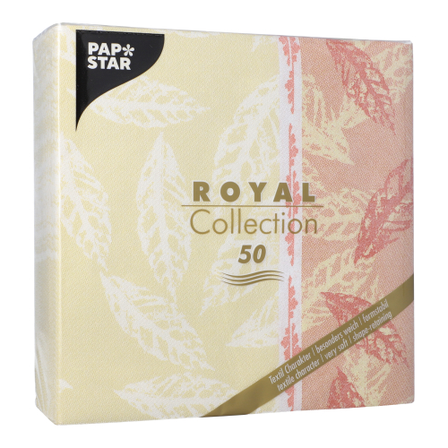 Servietten "ROYAL Collection" 1/4-Falz 40 cm x 40 cm rot "Autumn"