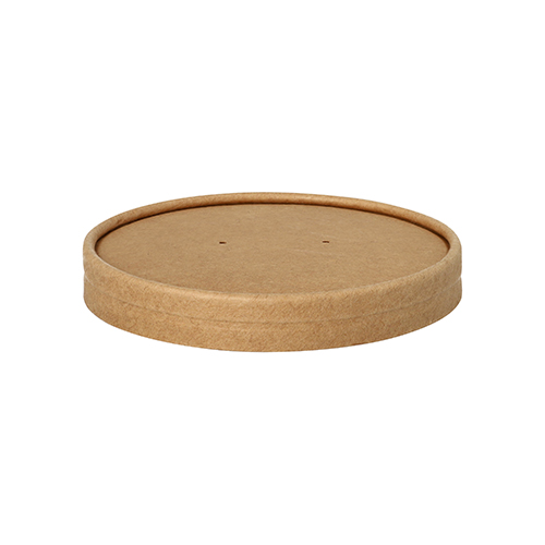 Deckel für Suppenbecher, Pappe Ø 11,5 cm · 1,6 cm braun
