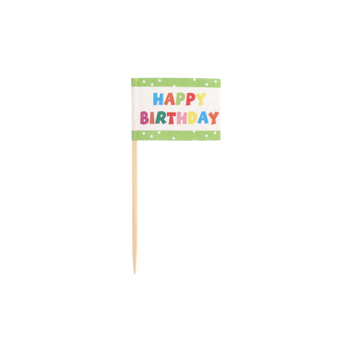 Deko-Picker 8 cm "Happy Birthday"