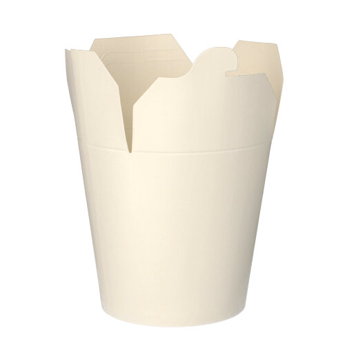 Pastaboxen, Pappe rund 950 ml 11 cm x 10,5 cm x 9,3 cm weiss