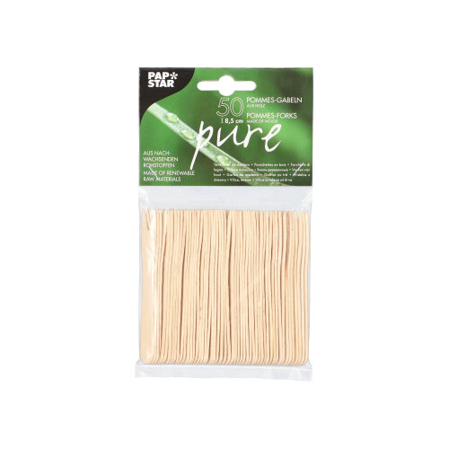 Pommes-Frites-Gabeln, Holz "pure" 8,5 cm