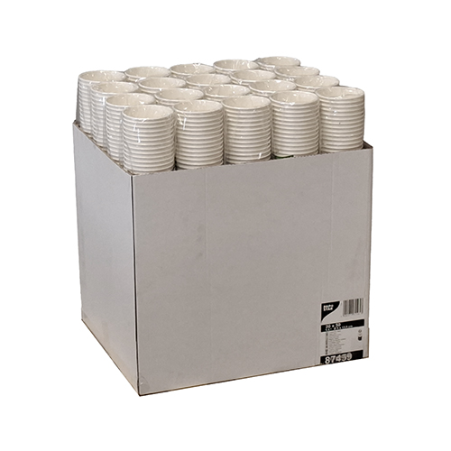 Trinkbecher, Pappe 0,4 l Ø 9 cm · 13,9 cm weiss