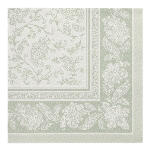 Servietten "ROYAL Collection" 1/4-Falz 40 cm x 40 cm jadegrün "Ornaments"