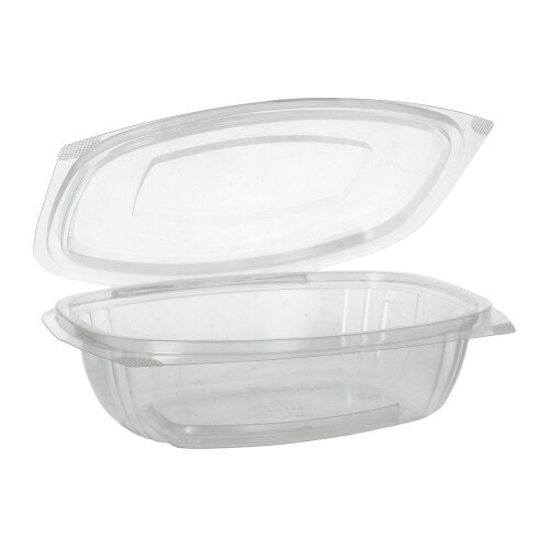 Feinkost- und Salatschalen mit Klappdeckeln, PLA "pure" 750 ml 6,6 cm x 20,5 cm x 16,8 cm