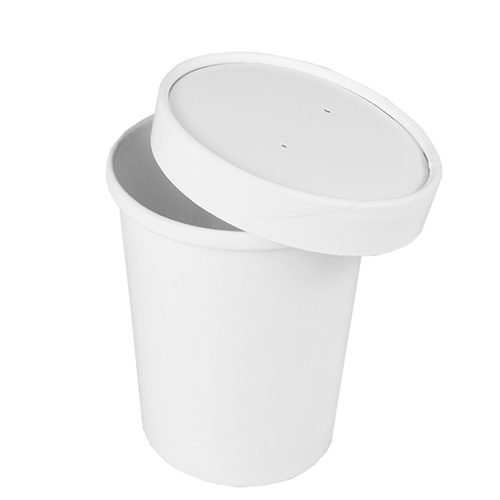 Suppenbecher, Pappe "To Go" rund 770 ml Ø 11,8 cm · 10,5 cm weiss