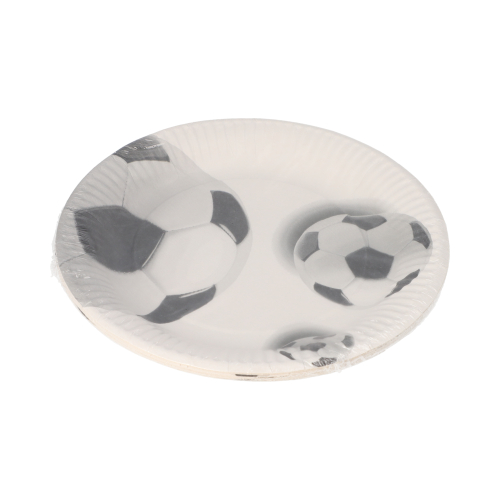 Teller, Pappe rund Ø 23 cm "Soccer"