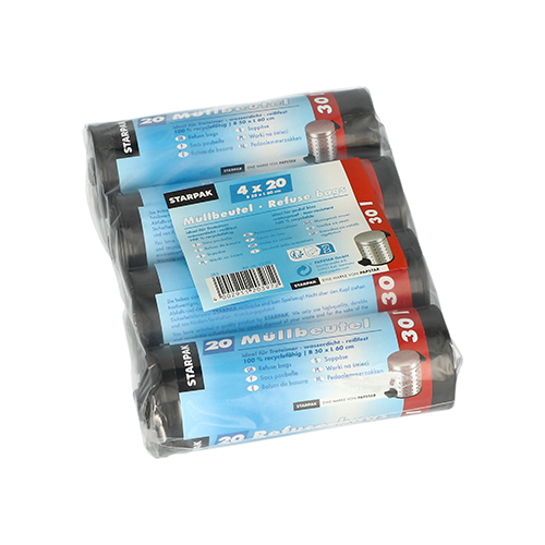 Müllbeutel, LDPE 30 l 60 cm x 50 cm grau 17 my