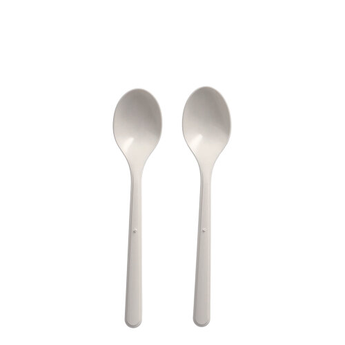 "Circulware" Mehrweg-Kaffeelöffel PP-MF 13 cm weiss extra stabil