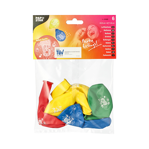 Zahlenluftballons Ø 25 cm farbig sortiert "5"