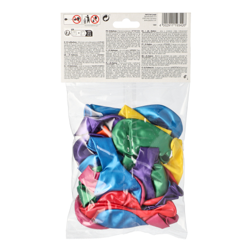 Luftballons Ø 25 cm farbig sortiert "Metallic"