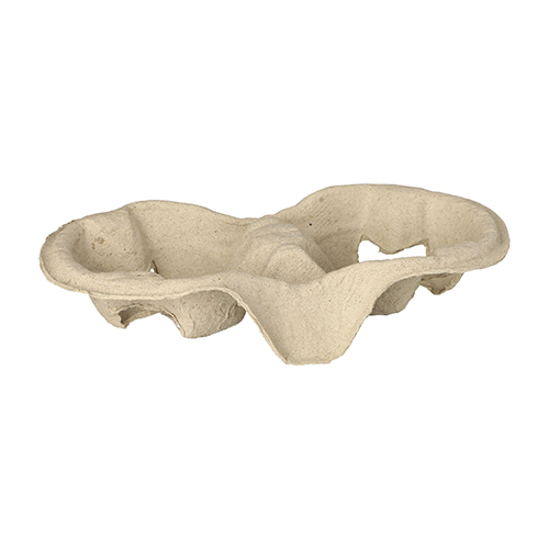 Tragetabletts, Pappe "To Go" 4,6 cm x 22,3 cm x 11,6 cm natur für 2 Becher
