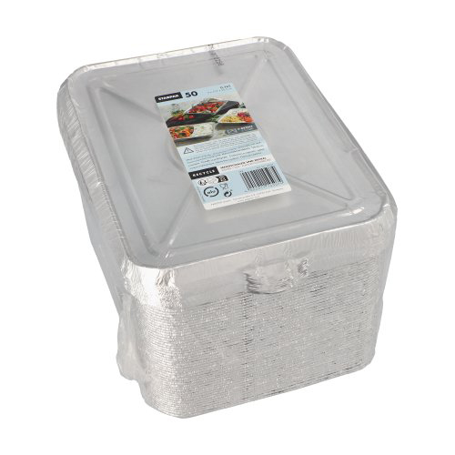 Menüschalen + Deckel, Alu 3-geteilt 0,76 l 3 cm x 17,7 cm x 22,5 cm