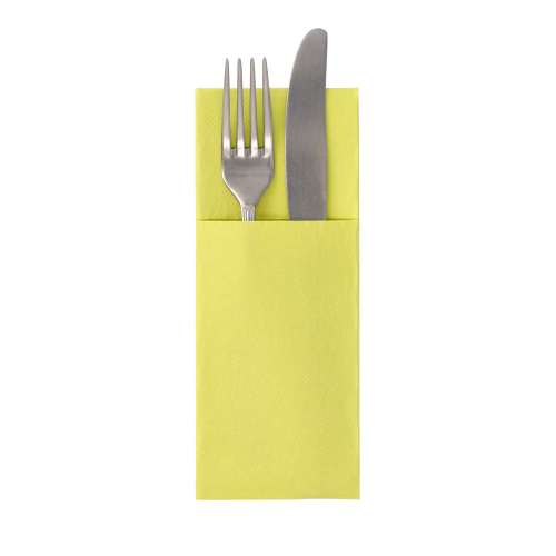 Servietten "ROYAL Collection" 40 cm x 30 cm limonengrün mit Besteckfalz