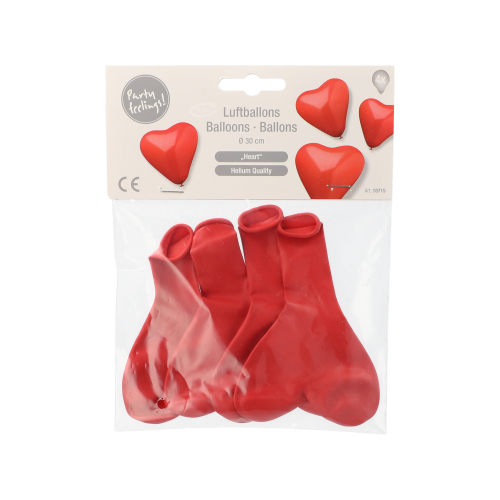 Luftballons Ø 30 cm rot "Heart" large