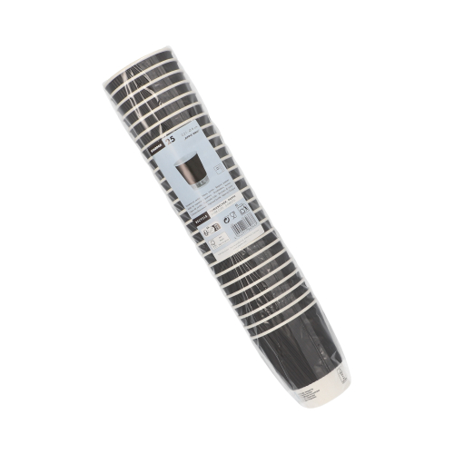 Trinkbecher, Pappe "To Go" 0,2 l Ø 8 cm · 9 cm schwarz Ripple Wall