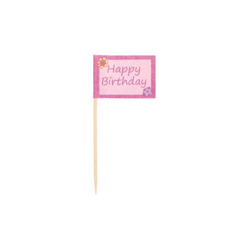 Deko-Picker 8 cm "Happy Birthday"