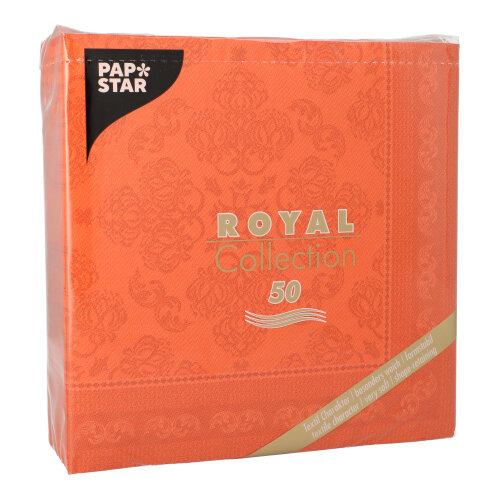 Servietten "ROYAL Collection" 1/4-Falz 40 cm x 40 cm nektarine "Arabesque"