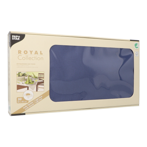 Mitteldecken, Tissue "ROYAL Collection" 80 cm x 80 cm dunkelblau