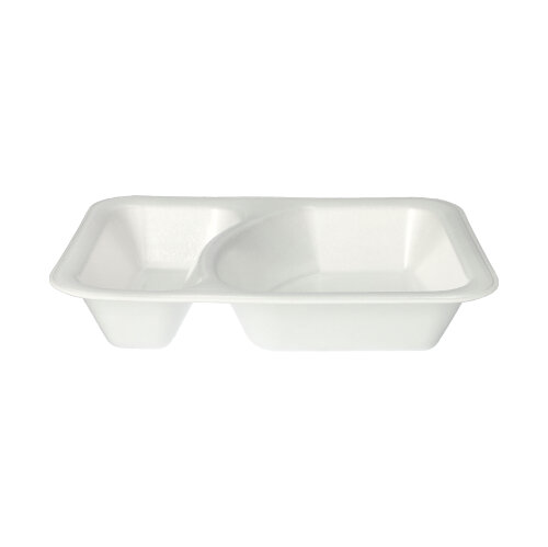 Siegelschalen, XPS 2-geteilt 825 ml 4,2 cm x 18,5 cm x 23,5 cm weiss laminiert