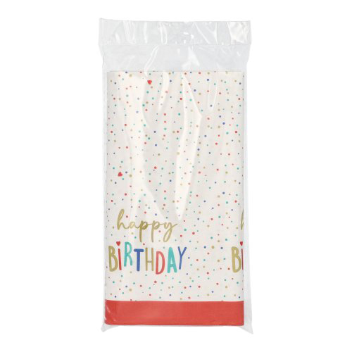 Tischdecke, Papier 120 cm x 180 cm "Happy Birthday"