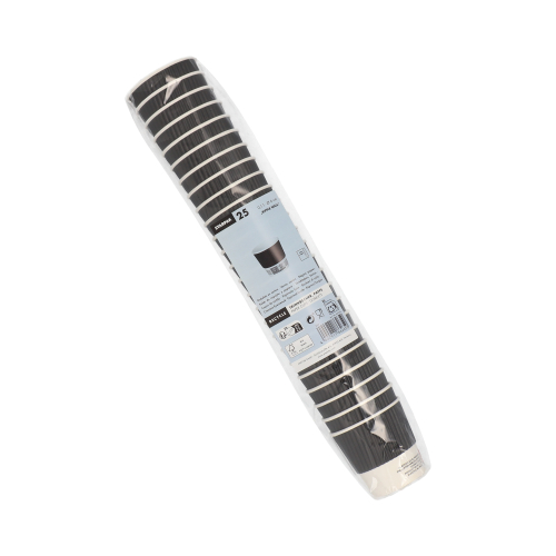 Trinkbecher, Pappe "To Go" 0,1 l Ø 6 cm · 6 cm schwarz Ripple Wall