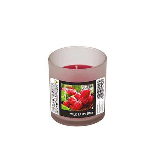 "GALA" Duftkerze im Glas Ø 70 mm · 77 mm weinrot - Wild Raspberry "Indro"