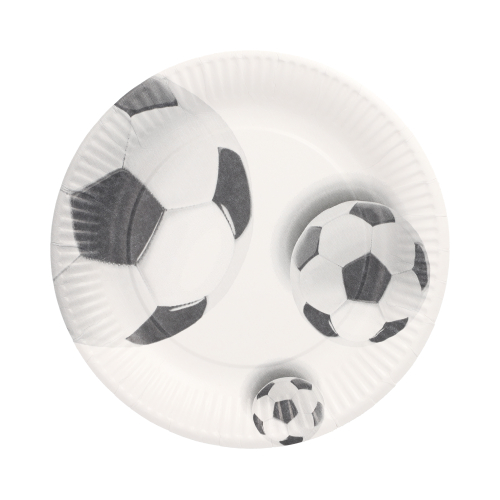 Teller, Pappe rund Ø 23 cm "Soccer"