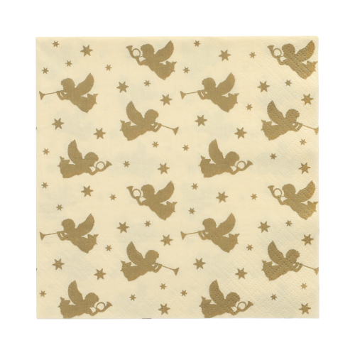 Servietten, 3-lagig 1/4-Falz 33 cm x 33 cm "Angelots"