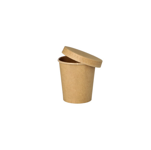 Portionsbecher, Pappe 120 ml Ø 6 cm · 6,6 cm braun