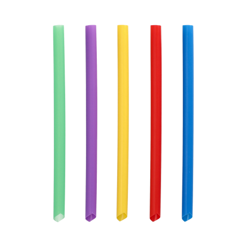 Mehrweg-Bubble Tea Halme PP Ø 12 mm · 20 cm farbig sortiert einseitig spitz