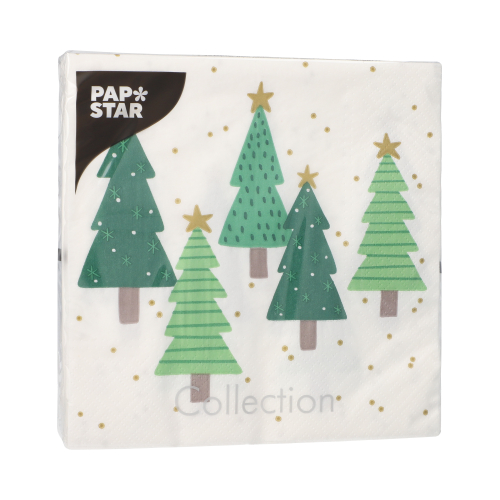 Servietten, 3-lagig 1/4-Falz 33 cm x 33 cm "Winter Trees"