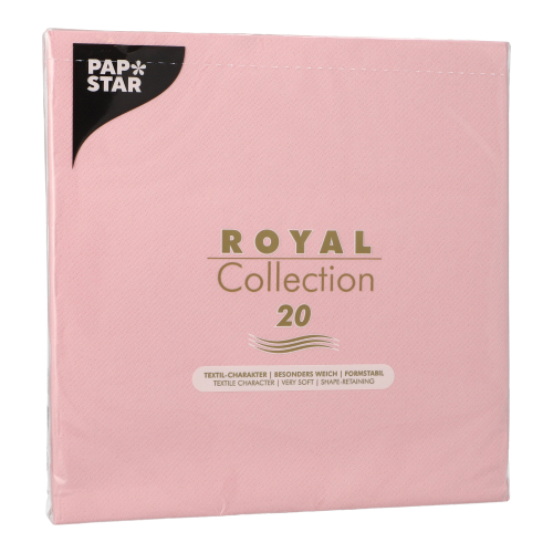 Servietten "ROYAL Collection" 1/4-Falz 40 cm x 40 cm hellrosa