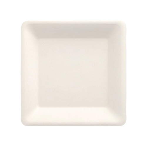 Teller, Zuckerrohr "pure" eckig 15,5 cm x 15,5 cm weiss