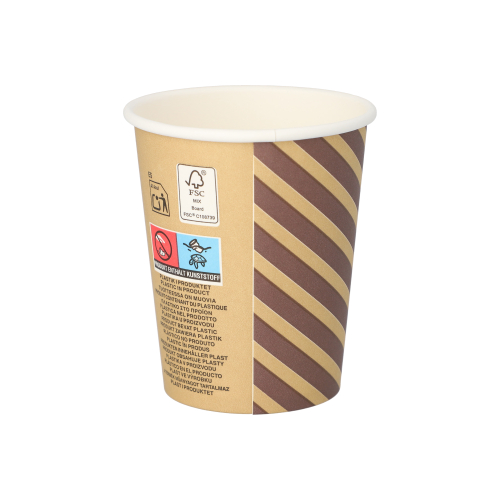 Trinkbecher, Pappe 0,2 l Ø 8 cm · 9,2 cm "Coffee Line"