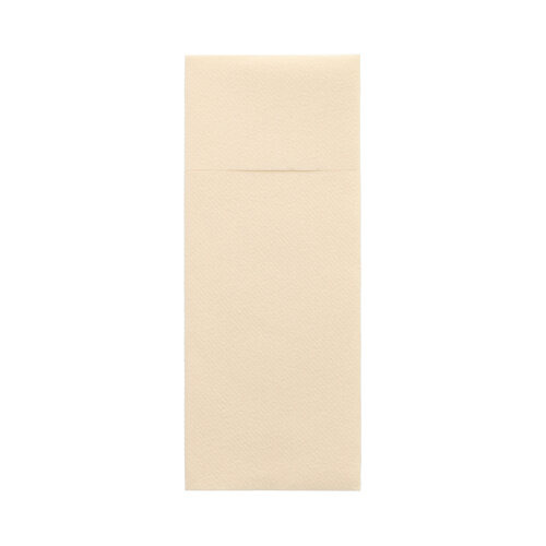 Bestecktaschen, Airlaid 40 cm x 33 cm creme mit Besteckfalz