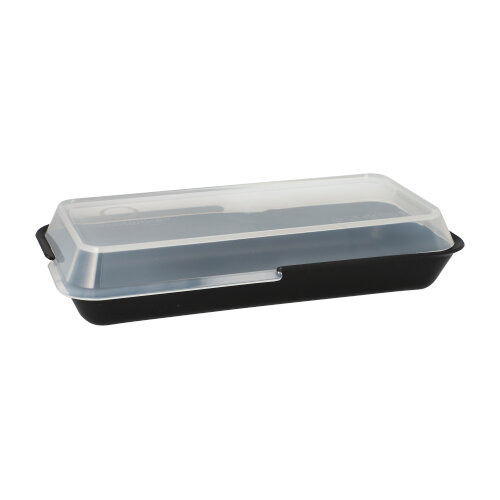 "Circulware" Mehrweg-Schalen Mix & Match eckig 3 cm x 11,7 cm x 23,4 cm schwarz