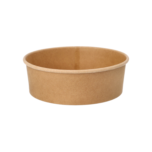 Salatschalen, Pappe rund 500 ml Ø 15 cm · 4,6 cm braun