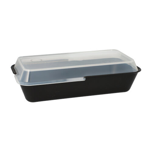 "Circulware" Mehrweg-Schalen Mix & Match eckig 4,7 cm x 11,7 cm x 23,4 cm schwarz