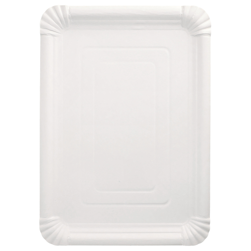 Teller, Pappe "pure" eckig 24 cm x 33 cm weiss