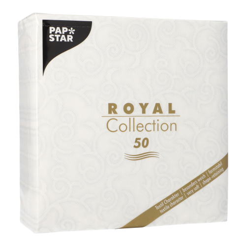 Servietten "ROYAL Collection" 1/4-Falz 40 cm x 40 cm weiss "Casali"