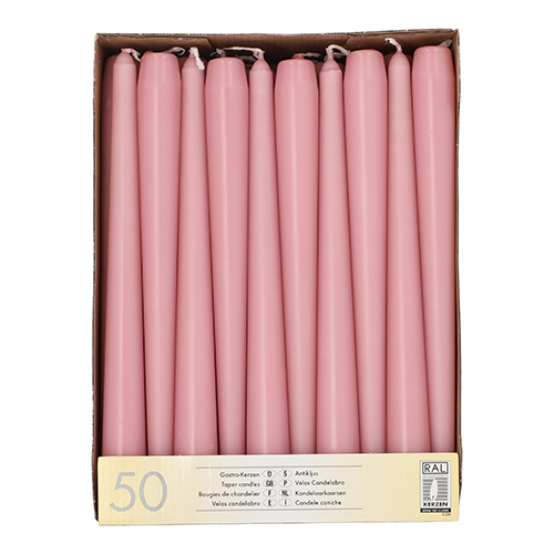 Leuchterkerzen Ø 2,2 cm · 25 cm hellrosa