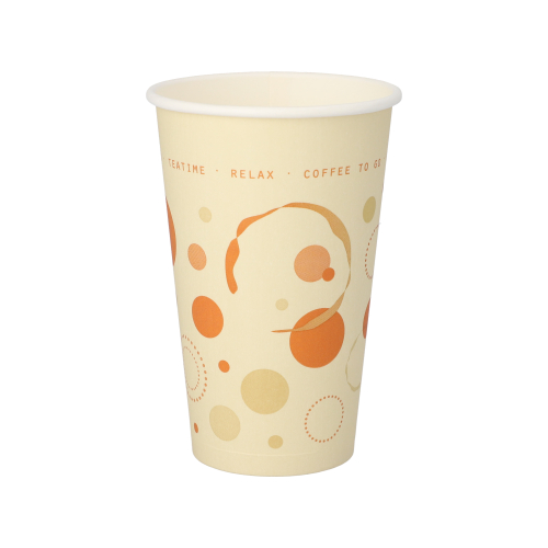 Trinkbecher, Pappe "To Go" 0,3 l Ø 8 cm · 11,7 cm "Coffee Rings"