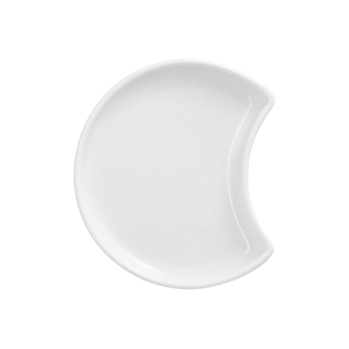 Teller Porzellan Halbmond Ø 9 cm · 1,2 cm weiss "Ano"