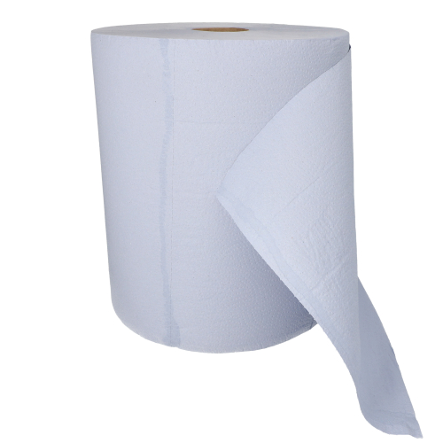 Putzrolle, 3-lagig Ø 32 cm · 335 m x 35,8 cm blau 1.000 Abrisse Blatt 35,4 x 33,5 cm
