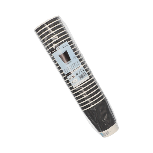 Trinkbecher, Pappe "To Go" 0,3 l Ø 9 cm · 11 cm schwarz Ripple Wall