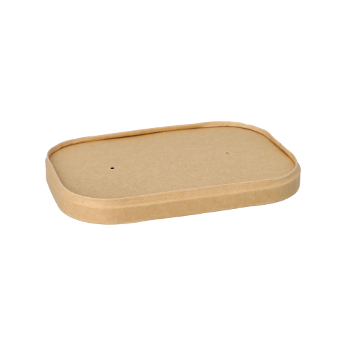 Deckel für Verpackungsbecher, Pappe rechteckig 1,8 cm x 17,1 cm x 12 cm braun
