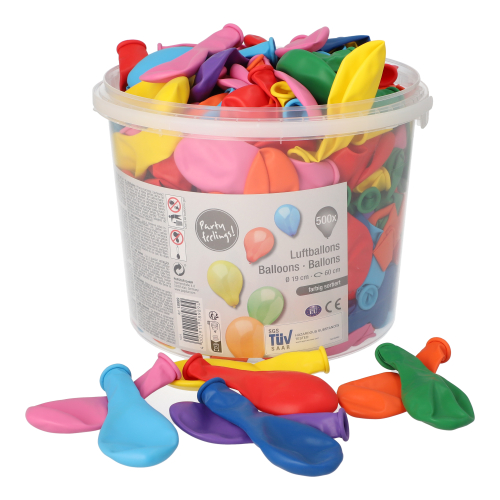 Luftballons Ø 19 cm farbig sortiert in Dose