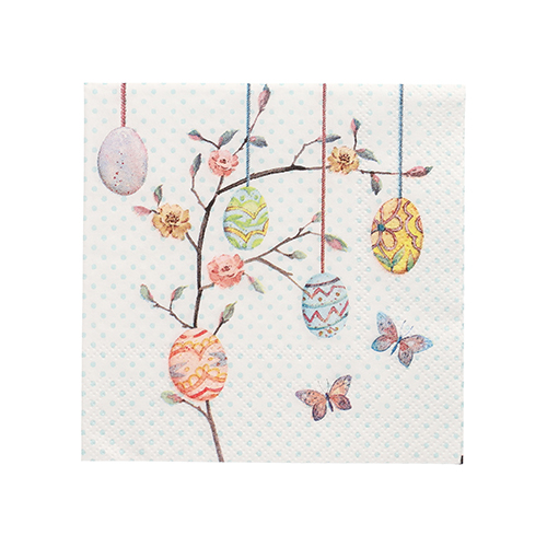 Servietten, 3-lagig 1/4-Falz 25 cm x 25 cm "Easter Branch"