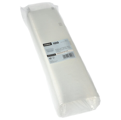 Verpackungsbecher, PP eckig 250 ml 4,9 cm x 8,1 cm x 10,8 cm transparent